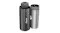 Shark portable cooling fan standing vertically with a misting nozzle attached, featuring a charcoal cylinder and a silver cylinder Shark portable cooling fan standing vertically with a misting nozzle attached, featuring a charcoal cylinder and a silver cylinder