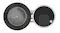 Bottom view of a Shark portable cooling device showing a circular honeycomb intake mesh next to a smooth charcoal base cover Bottom view of a Shark portable cooling device showing a circular honeycomb intake mesh next to a smooth charcoal base cover