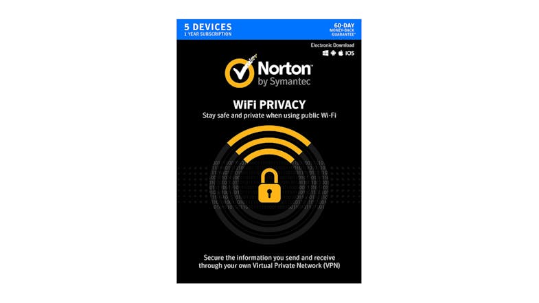 Norton Wi-Fi Privacy 1.0 - 1 User 5 Devices 12 Months Norton Wi-Fi Privacy 1.0 - 1 User 5 Devices 12 Months