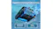 Robotic pool cleaner submerged in a swimming pool, highlighting dual filtration and strong suction performance Robotic pool cleaner submerged in a swimming pool, highlighting dual filtration and strong suction performance