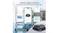 Robotic pool cleaner cleaning along the pool waterline, demonstrating horizontal waterline Robotic pool cleaner cleaning along the pool waterline, demonstrating horizontal waterline