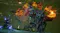 The gundam destroying an enemy The gundam destroying an enemy