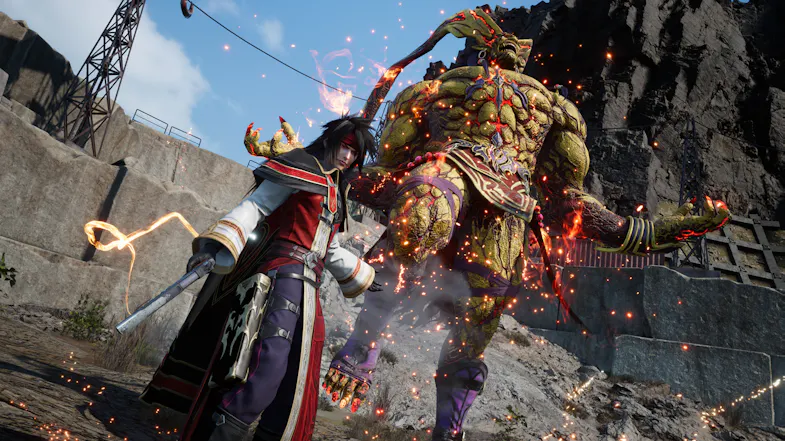 A man slaying an enemy A man slaying an enemy