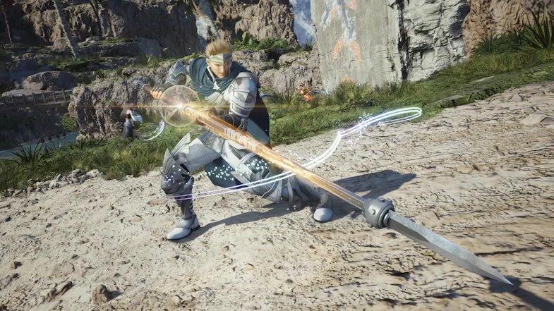 A man holding a spear A man holding a spear