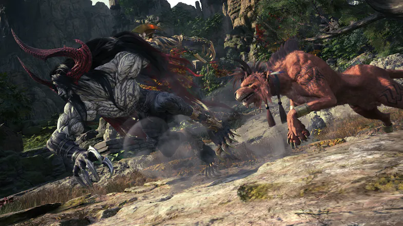 Red xiii fighting an enemy Red xiii fighting an enemy