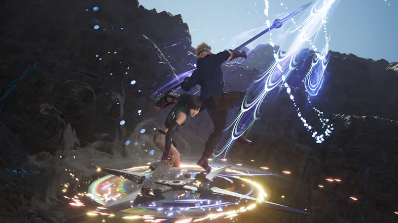 Cid and yuffie locked into a battle Cid and yuffie locked into a battle