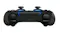 Trigger view of the wireless controller with blue trim and USB port detail Trigger view of the wireless controller with blue trim and USB port detail