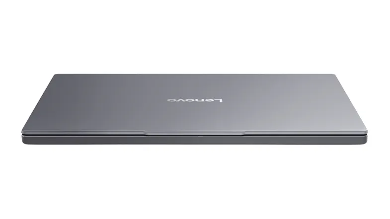 Side profile view of the closed laptop, emphasising the thin chassis and compact form factor Side profile view of the closed laptop, emphasising the thin chassis and compact form factor