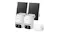 Two EufyCam C37 outdoor wireless security cameras with matching solar panels and HomeBase unit Two EufyCam C37 outdoor wireless security cameras with matching solar panels and HomeBase unit