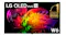 Front view of the LG W6 OLED evo AI Wallpaper TV displaying a vivid multicoloured abstract image Front view of the LG W6 OLED evo AI Wallpaper TV displaying a vivid multicoloured abstract image