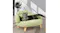Light green pet sofa with a cat resting on it, front angled view in a room setting Light green pet sofa with a cat resting on it, front angled view in a room setting