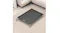 Angled view of black PaWz Elevated Hammock Pet Bed with breathable mesh surface and silver metal frame in a living room Angled view of black PaWz Elevated Hammock Pet Bed with breathable mesh surface and silver metal frame in a living room