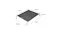 Black elevated pet cot with silver curved legs, showing dimensions of 61cm, 59cm, 20cm, 87cm, and 65cm Black elevated pet cot with silver curved legs, showing dimensions of 61cm, 59cm, 20cm, 87cm, and 65cm