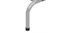 Close-up of silver steel pet bed leg with black non-slip foot cap Close-up of silver steel pet bed leg with black non-slip foot cap