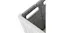 Close-up side angle of the white plastic crate Close-up side angle of the white plastic crate