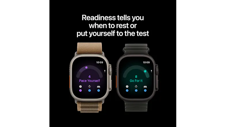 Smartwatch displaying the Readiness feature on two watch screens Smartwatch displaying the Readiness feature on two watch screens