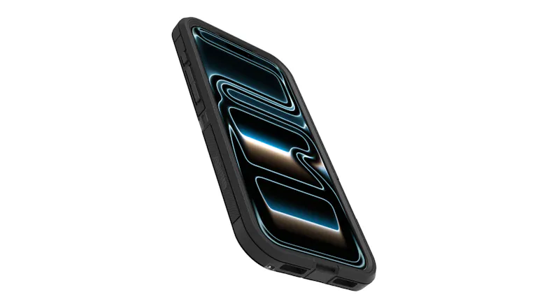 Angled front view of a MagSafe Case for iPhone 18 ProMax with rugged bumper and precise cutouts in black finish Angled front view of a MagSafe Case for iPhone 18 ProMax with rugged bumper and precise cutouts in black finish