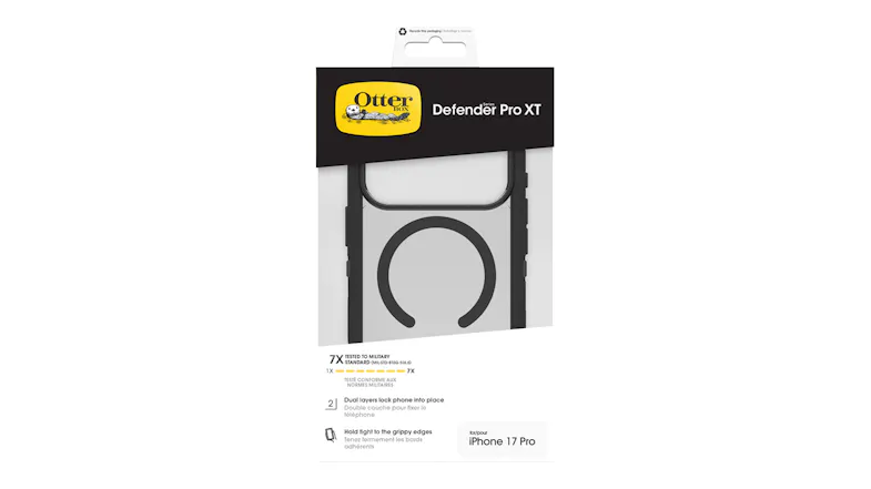 OtterBox Defender Pro XT MagSafe Case retail packaging for iPhone 18 Pro featuring rugged protection and clear design OtterBox Defender Pro XT MagSafe Case retail packaging for iPhone 18 Pro featuring rugged protection and clear design