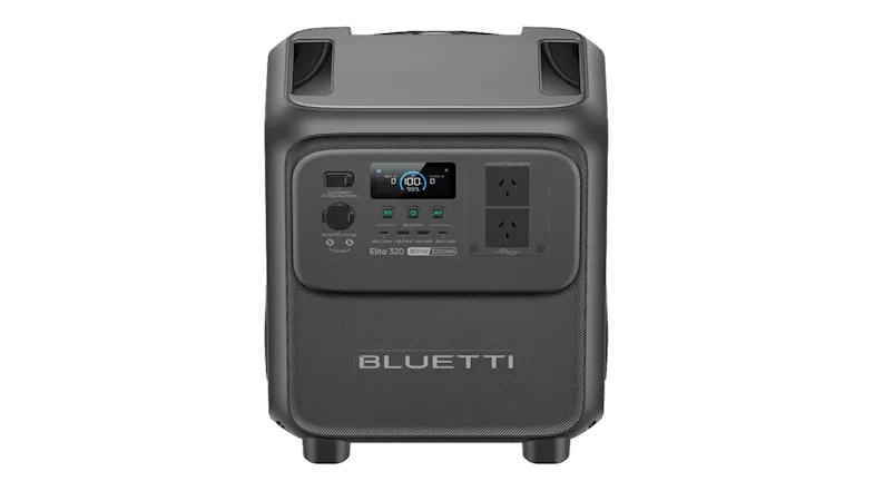 Front-facing power station with a digital status display, multiple input and output ports Front-facing power station with a digital status display, multiple input and output ports