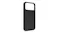 Angled side view of a black phone case with an oversized camera cutout, matte finish, and button covers Angled side view of a black phone case with an oversized camera cutout, matte finish, and button covers
