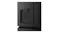 Close-up front view of the Haier 500 Series refrigerator with an integrated water dispenser and brushed finish Close-up front view of the Haier 500 Series refrigerator with an integrated water dispenser and brushed finish
