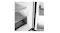 Interior close-up of a Haier 500 Series refrigerator with glass shelving, digital controls, and door storage bins Interior close-up of a Haier 500 Series refrigerator with glass shelving, digital controls, and door storage bins