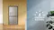 Front view of a silver Haier four-door refrigerator with a water dispenser and integrated kitchen cabinetry Front view of a silver Haier four-door refrigerator with a water dispenser and integrated kitchen cabinetry