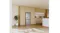 Wide-angle view of a silver Haier four-door refrigerator integrated into a contemporary kitchen interior Wide-angle view of a silver Haier four-door refrigerator integrated into a contemporary kitchen interior