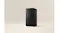 Front angled view of a black French door refrigerator with a built-in water dispenser and matte finish Front angled view of a black French door refrigerator with a built-in water dispenser and matte finish