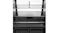 Front interior view of the refrigerator compartment with glass shelves, dual crisper drawers, and water filter housing Front interior view of the refrigerator compartment with glass shelves, dual crisper drawers, and water filter housing