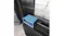 Angled interior view of a refrigerator drawer with blue freshness zone illumination and glass shelving above Angled interior view of a refrigerator drawer with blue freshness zone illumination and glass shelving above