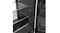 Close-up of the refrigerator interior featuring glass shelves, door bins, and a digital temperature control panel Close-up of the refrigerator interior featuring glass shelves, door bins, and a digital temperature control panel