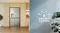 Silver four-door refrigerator in a modern kitchen with a built-in water dispenser and a 4-star energy rating Silver four-door refrigerator in a modern kitchen with a built-in water dispenser and a 4-star energy rating