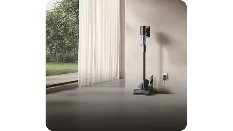 Vacuum on the wall while charging Vacuum on the wall while charging