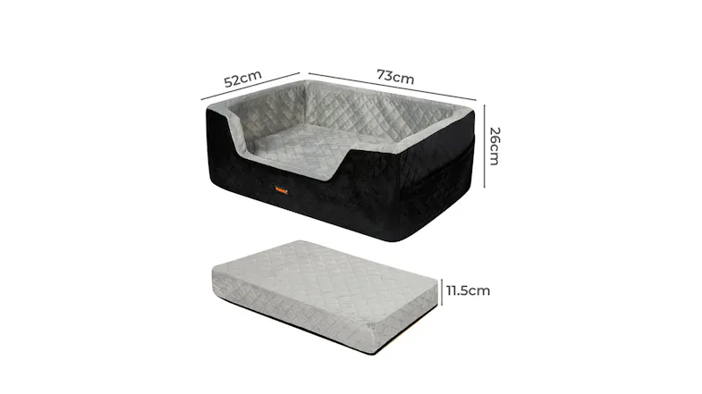 Product dimensions illustration of the booster seat with a removable cushion insert and measurements Product dimensions illustration of the booster seat with a removable cushion insert and measurements