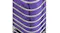 A close-up view of a purple fabric basket with chrome wire frame detail A close-up view of a purple fabric basket with chrome wire frame detail