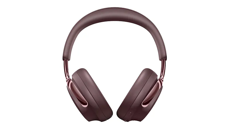 Direct front view of wireless over-ear headphones Direct front view of wireless over-ear headphones
