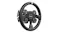 Black racing steering wheel with round leather-style grip Black racing steering wheel with round leather-style grip