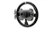 Angled view of a black steering wheel with paddle shifters Angled view of a black steering wheel with paddle shifters