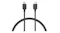 Front view of a black Alogic Elements HDMI Cable (2m) with 4K support, straight connectors, and a curved cable design Front view of a black Alogic Elements HDMI Cable (2m) with 4K support, straight connectors, and a curved cable design