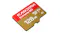 An angled view of a SanDisk Extreme GO 128GB microSDXC card, displaying its V30 and A2 ratings An angled view of a SanDisk Extreme GO 128GB microSDXC card, displaying its V30 and A2 ratings