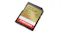 Angled view of a SanDisk Extreme GO 128GB SDXC UHS-I memory card with a gold label and black casing Angled view of a SanDisk Extreme GO 128GB SDXC UHS-I memory card with a gold label and black casing