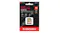 Front view of SanDisk Extreme GO 128GB SDXC UHS-I memory card retail packaging with a black and red design Front view of SanDisk Extreme GO 128GB SDXC UHS-I memory card retail packaging with a black and red design