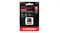 Front view of SanDisk Extreme PRO 64GB SDXC UHS-I retail packaging with a black, red, and white design Front view of SanDisk Extreme PRO 64GB SDXC UHS-I retail packaging with a black, red, and white design
