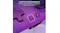 Close-up infographic of a purple controller highlighting the square GameChat function button with a white dotted border Close-up infographic of a purple controller highlighting the square GameChat function button with a white dotted border