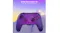 Purple wireless controller infographic showing a top-down view against a cloudy sky background with signal wave graphics Purple wireless controller infographic showing a top-down view against a cloudy sky background with signal wave graphics