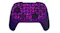 Purple wireless controller featuring pink geometric patterns, a standard button layout, and dual joysticks Purple wireless controller featuring pink geometric patterns, a standard button layout, and dual joysticks