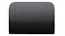 Rear view of a black TCL streaming device with rounded edges and a vertical textured panel design Rear view of a black TCL streaming device with rounded edges and a vertical textured panel design