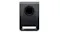 Rear view of a black TCL wireless subwoofer with a bass reflex port, pairing button, and power connector Rear view of a black TCL wireless subwoofer with a bass reflex port, pairing button, and power connector