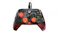 Front view of a Turtle Beach wired Xbox controller featuring a red, black, and grey camouflage pattern with bright orange thumbsticks Front view of a Turtle Beach wired Xbox controller featuring a red, black, and grey camouflage pattern with bright orange thumbsticks